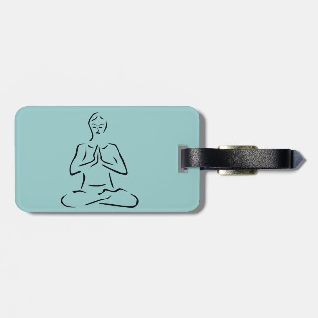 Yoga Pose Design Luggage Taggar Bagagebricka (Baksida Vågrät)