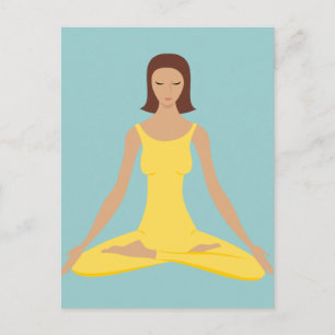 Yoga Pose Girl Vykort