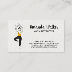 Yoga Pose Illustration Visitkort