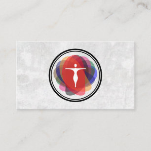 Yoga Pose Logotyp Modern humanistisk Visitkort