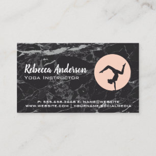 Yoga Pose Logotyp Studio Visitkort