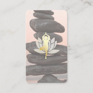 Yoga Pose Lotus Staplade staplar Visitkort
