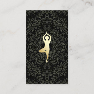 Yoga Pose Mandala Mönster Visitkort