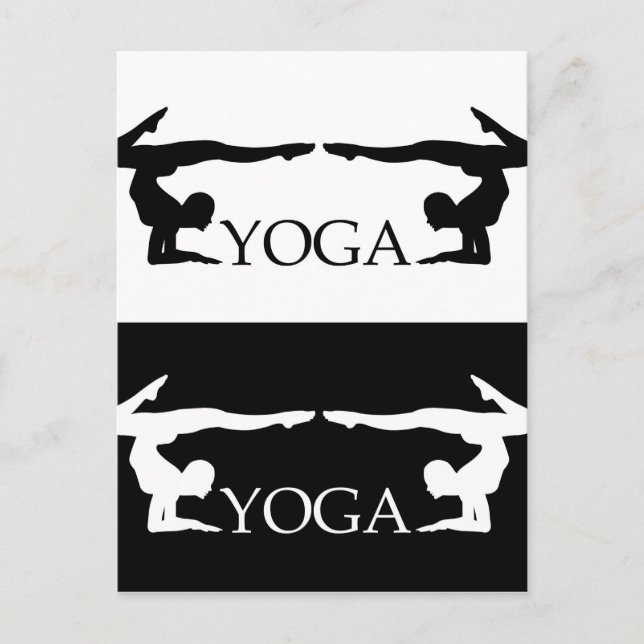 Yoga pose-nivå - avancerad nivå vykort (Framsida)