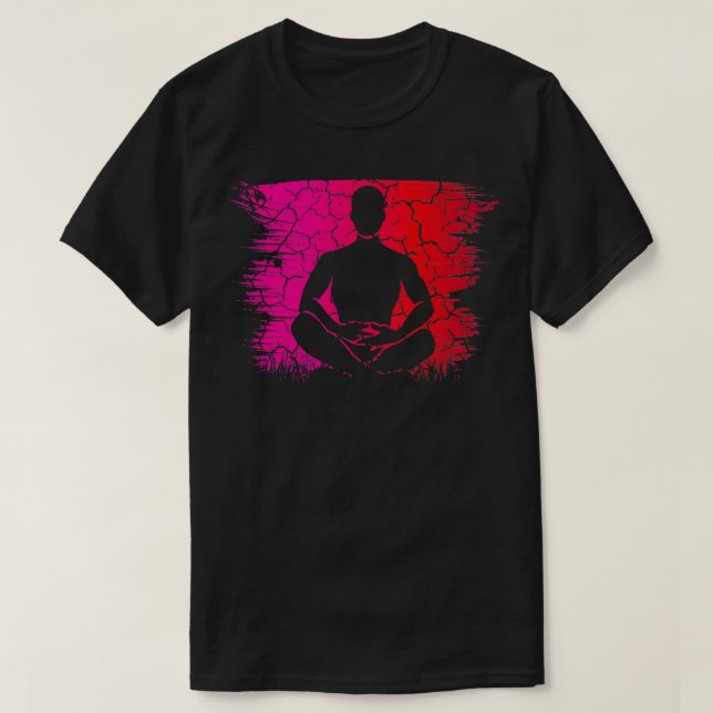 Yoga Pose Retro Vintage Sunset 11 T Shirt (Design framsida)