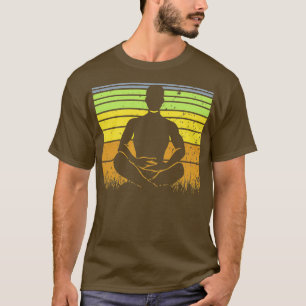 Yoga Pose Retro Vintage Sunset 9 T Shirt