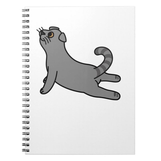 Yoga Pose Scottish Fold Cat Anteckningsbok (Framsidan)