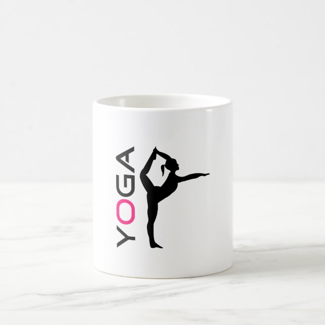 Yoga Pose Silhouette Kaffemugg (Center)