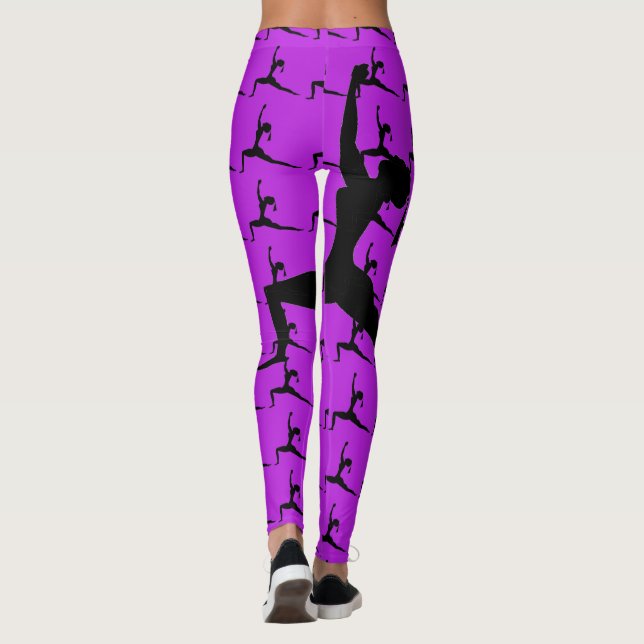 Yoga Pose Silhouette Leggings (Baksida)