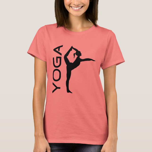 Yoga Pose Silhouette T Shirt (Framsida)