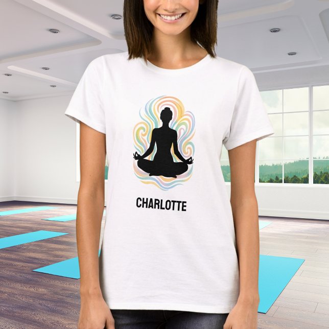 Yoga pose swirrds namn t shirt (Skapare uppladdad)
