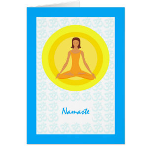 Yoga Pose, ta tid till Breathe, Namaste Hälsningskort