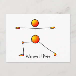 Yoga Pose - Warrior II Pose Vykort