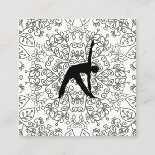 Yoga Pose Yoga Instructor Fyrkantigt Visitkort