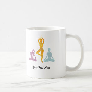 Yoga poserar (anpassadet) kaffemugg