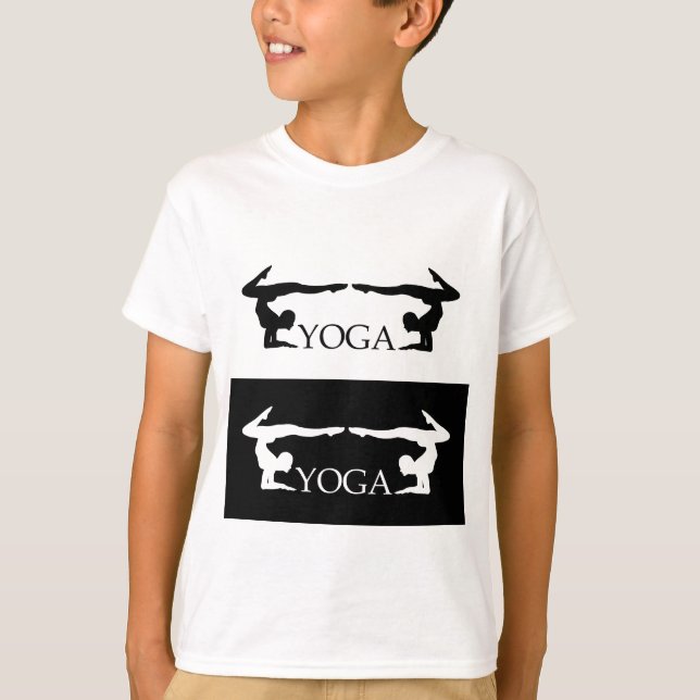 Yoga poserar avancerat jämnar tee shirt (Framsida)