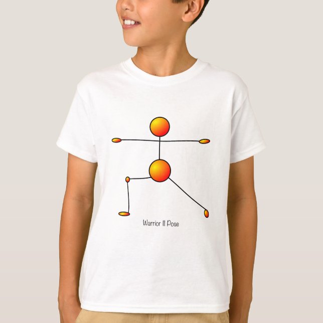 Yoga poserar - krigare II poserar Tee Shirt (Framsida)