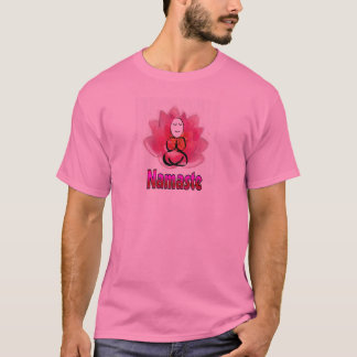 Yoga poserar med lotusblommablomman "Namaste ", T-shirt