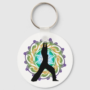 Yoga poserar nyckelringen nyckelring
