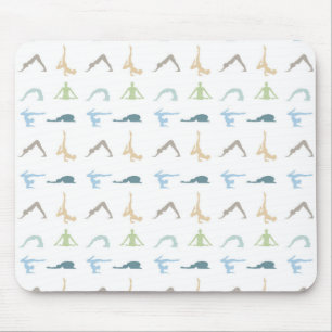 Yoga poserar silhouettemindfulnessmeditation musmatta