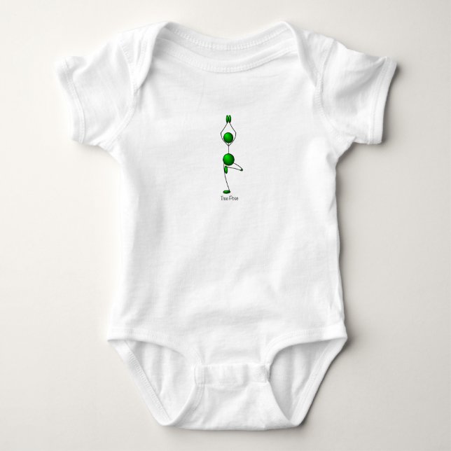 Yoga poserar - träd poserar tee shirt (Framsida)