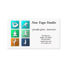 Yoga poserar visitkorten