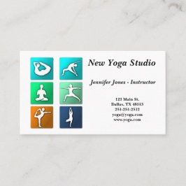 Yoga poserar visitkorten visitkort