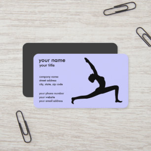 Yoga poserar vitSilhouettevisitkortar Visitkort
