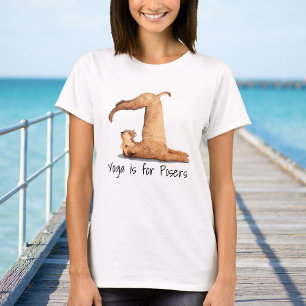 Yoga Posers Rolig hund T Shirt