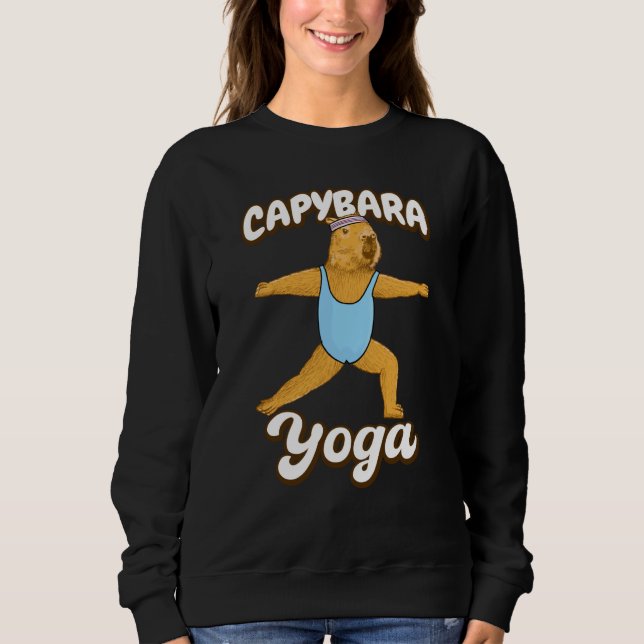 Yoga poses Capybara Gymnastic leotard Sport Workou T Shirt (Framsida)