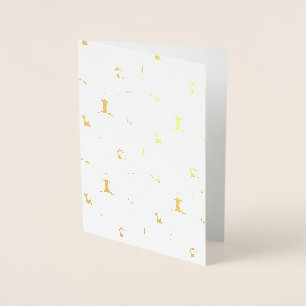 Yoga Poses Card Folierat Kort