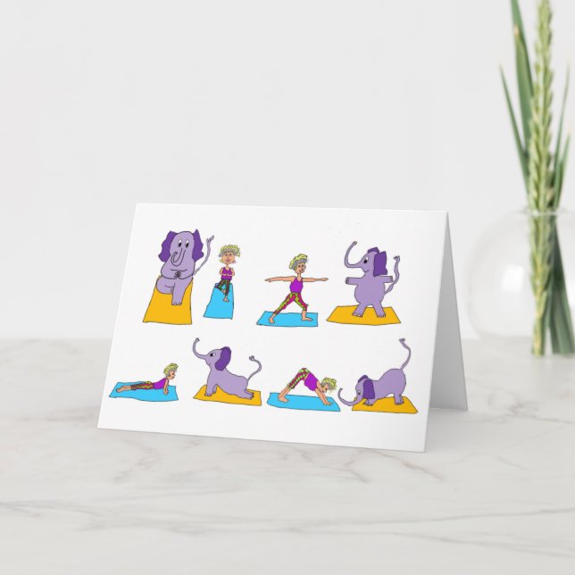Yoga Poses Card Kort (Framsida)