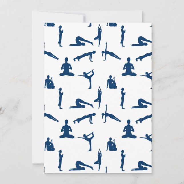 Yoga Poses Card Meddelande (Framsida)