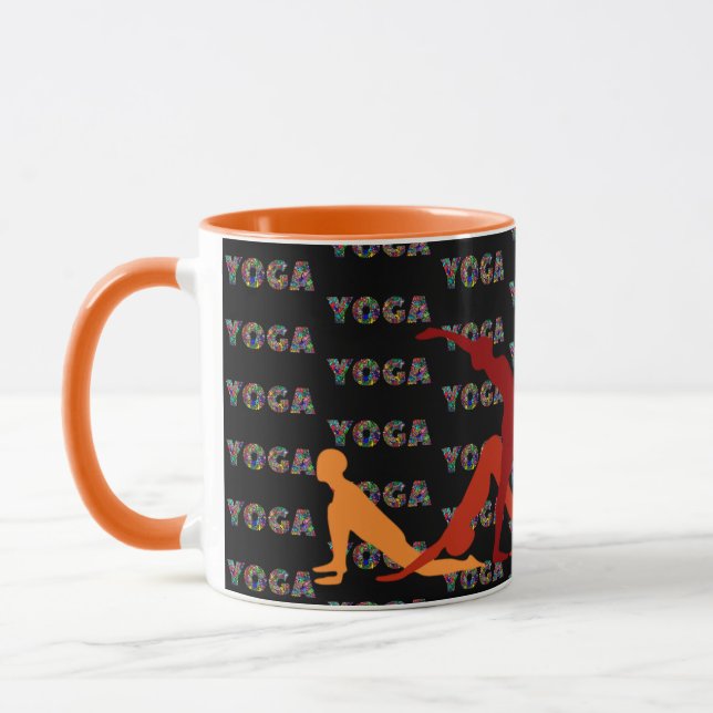 Yoga Poses Ceramic Gift Coffee Tea Kopp Mugg (Vänster)