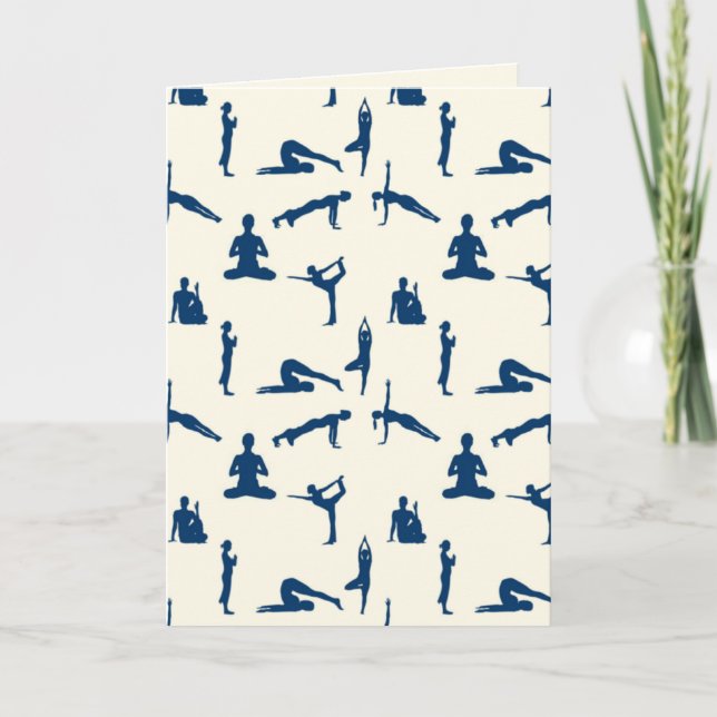 Yoga Poses Cream Off White Kort (Framsida)