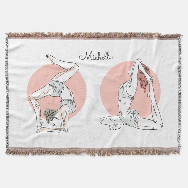 Yoga Poses-eget namn, filt (Framsidan)