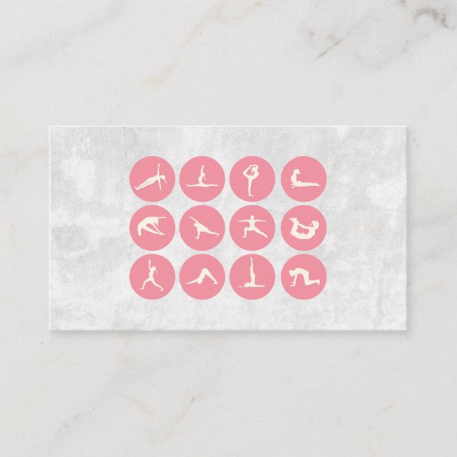 Yoga Poses | Förstklassig flexibilitet Visitkort (Framsida)