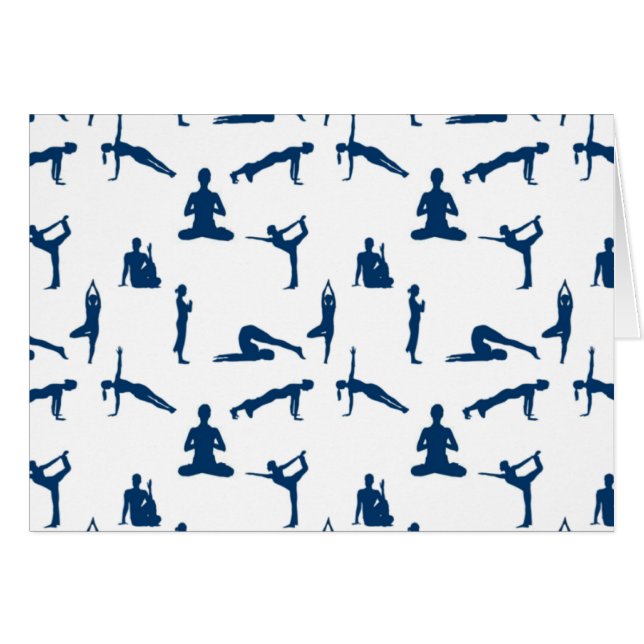 Yoga Poses Hälsningskort (Framsidan Horizontal)
