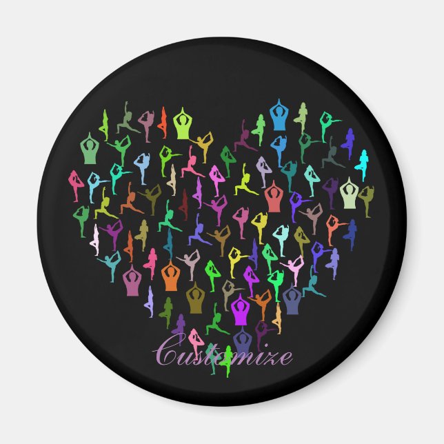 Yoga Poses Heart Thunder_Cove Magnet (Framsidan)