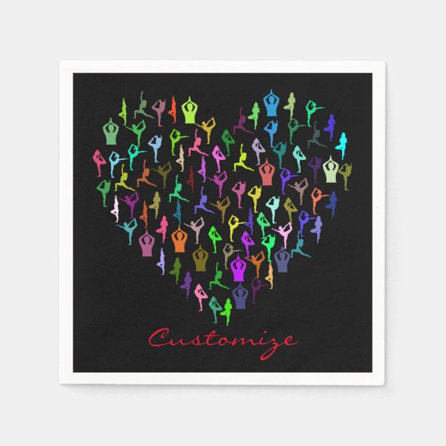 Yoga Poses Heart Thunder_Cove Pappersservett (Framsidan)