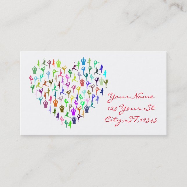 Yoga Poses Heart Thunder_Cove Visitkort (Framsida)