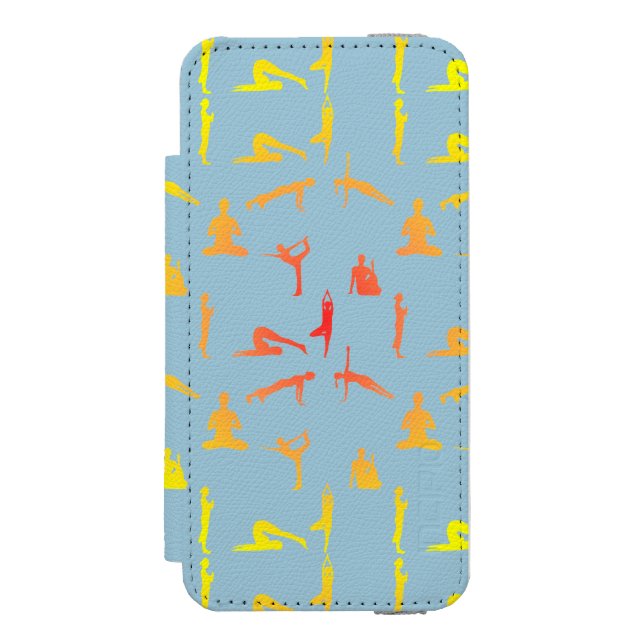 Yoga Poses Incipio iPhone Wallet Skal (Folio Framsidan)