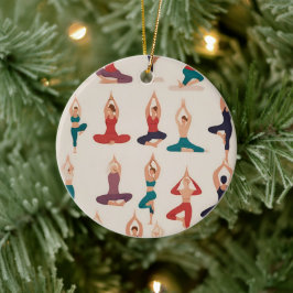 Yoga Poses jul Ornament