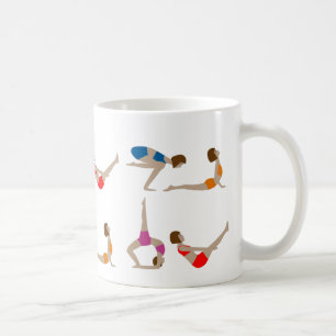 Yoga Poses-kaffe Kopp Mugg