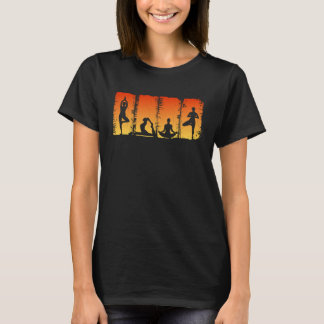 Yoga Poses Meditation Awareness Retro Zen Fitness T Shirt