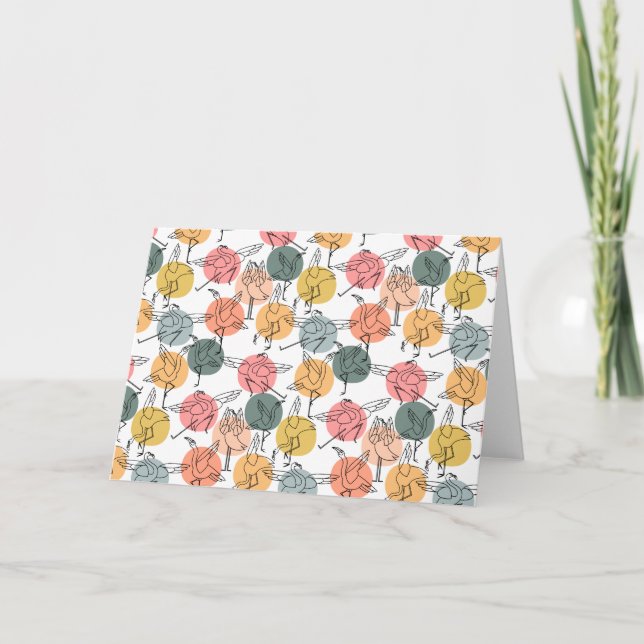 Yoga poses pattern | Yoga seamless pattern 37 Kort (Framsida)