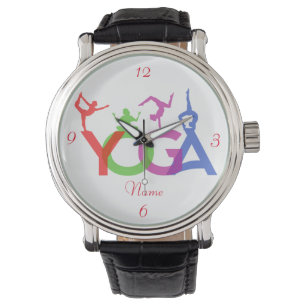 Yoga Poses Silhouettes Thunder_Cove Armbandsur