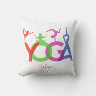 Yoga Poses Silhouettes Thunder_Cove Kudde