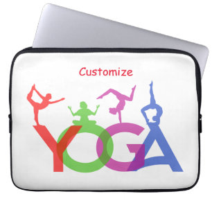 Yoga Poses Silhouettes Thunder_Cove Laptop Fodral