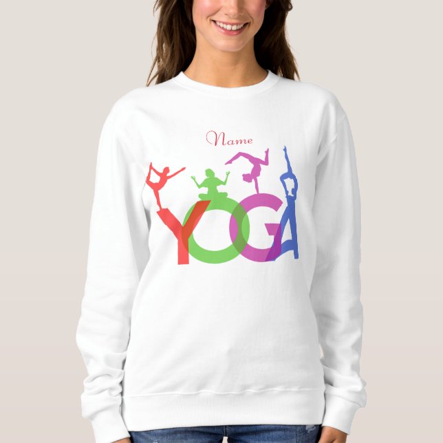Yoga Poses Silhouettes Thunder_Cove T Shirt (Framsida)